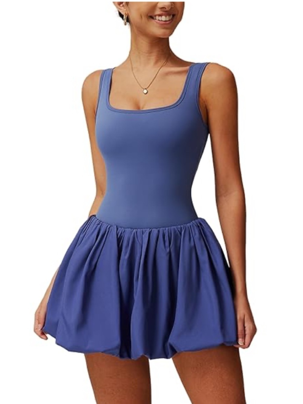 NWOT Blue Women’s Tennis 🎾 bubble Dress with Built-In Shorts M